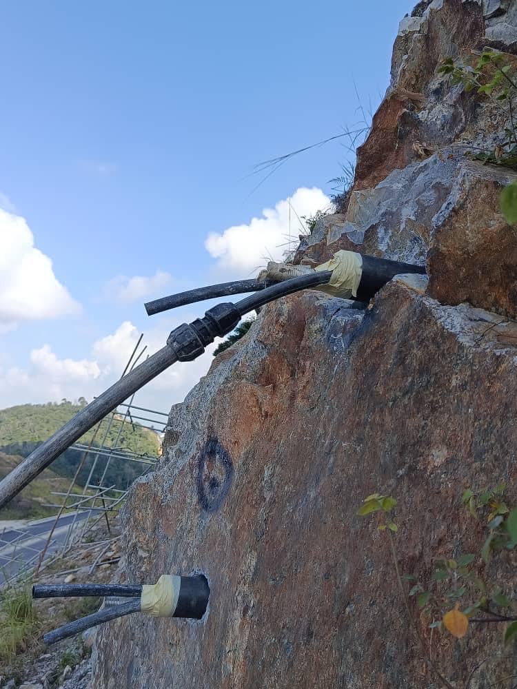 Rock Bolting in progress